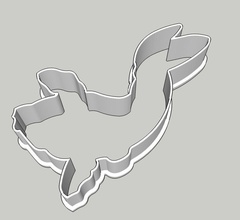 koi fish outline cookie cutter hobby-diy cookiecutter baking bakingtools tools hobby diy other 3d print model - Mito3D
