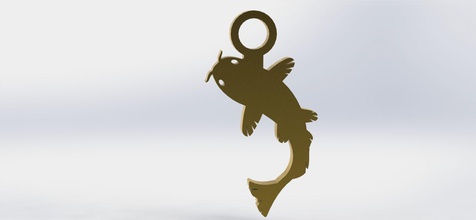 koi pendant 3 necklace jewelry decoration accessory fashion design gold luxury pendants fish nature luck animal water ocean river 3d print model - Mito3D