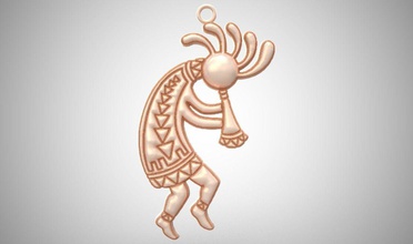 kokopelli kolye müzik navajo meksika hintli süslü pueblo sanat amerikan arizona flüt tanrı din yerli mitoloji antik kültür dini kabile takı 3d print model - Mito3D