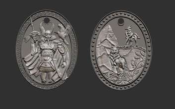 odin wolf iskandinav viking kurt mitoloji kuzgun 3d printable kolye jewelry pendants werewolf norse thor god knight free scandinavian marvel 3d print model - Mito3D