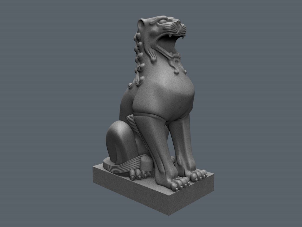 komainu aslan köpekler sanat heykel şinto Japonya edo heykelciği Budist idol Japon heykelcik heykeller 3D print model - Mito3D