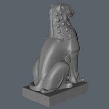 komainu lion dogs 2 art sculpture japan japanese sinto idol god statue statuette figurine sculptures 3d print model - Mito3D