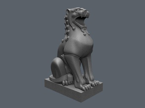 komainu lion chiens art la sculpture shinto japon statue edo statuette bouddhiste idole le japonais figurine sculptures 3d print model - Mito3D