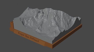 König Shan Berg Landschaft Vulkan Terrain Umgebung Natur Photogrammetrie Elevation Wissenschaft 3d print model - Mito3D