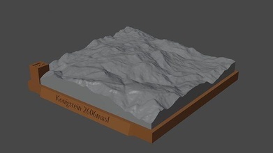 konigstein mountain landscape volcano terrain environment nature photogrammetry elevation dem science 3d print model - Mito3D