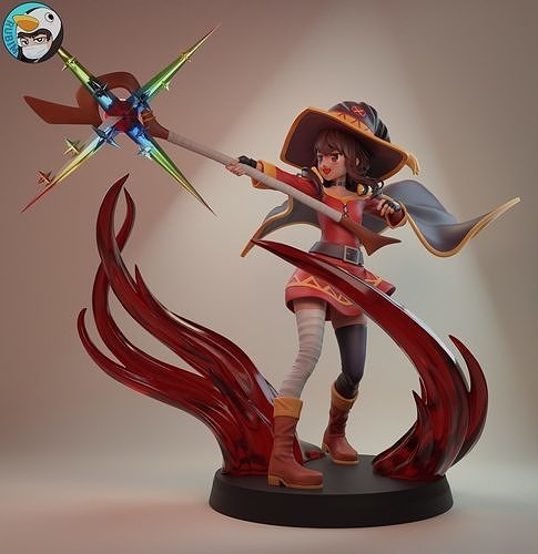 konosuba meguming Anime Charakter Kunst Spiele Spielzeuge 3D print model - Mito3D