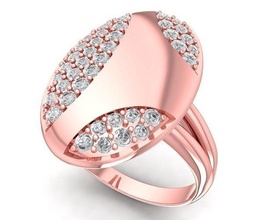 corea diamante dama anillo 3123 joyería joya moda accesorios oro mujer diseño anillos 3d print model - Mito3D