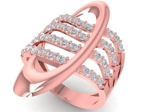 korea diamond lady ring 2896 jewelry fashion accessories gold woman women design rings 3d print model - Mito3D