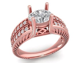 corea diamante dama anillo 3121 joyería joya moda accesorios oro mujer diseño anillos 3d print model - Mito3D