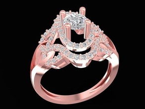 korea diamond lady ring 3174 jewelry fashion accessories gold woman women design rings 3d print model - Mito3D