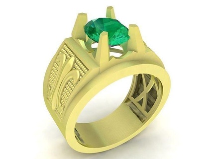 Corea diamante uomini squillare 3783 gioielleria moda Accessori oro uomo design anelli 3d print model - Mito3D