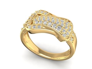 Corée diamant bague 3041 bijoux mode accessoires or homme Hommes femme femmes unisexe conception feng shui anneaux 3d print model - Mito3D