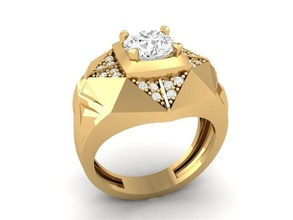 Corea diamante squillare 45 gioielleria moda Accessori oro uomo uomini donna donne unisex design anelli 3d print model - Mito3D