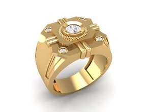 corea diamante squillare 47 gioielleria moda accessori oro uomo uomini design anelli 3d print model - Mito3D