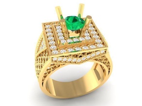 korea diamond ring men 385 jewelry fashion accessories gold man woman women unisex design fengshui rings 3d print model - Mito3D