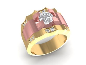 korea diamond ring men 637 jewelry fashion accessories gold man woman women unisex design fengshui rings 3d print model - Mito3D