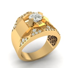 korea diamond ring men 638 jewelry fashion accessories gold man woman women unisex design fengshui rings 3d print model - Mito3D