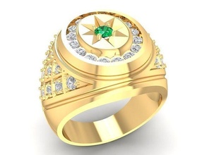 Corea diamante squillare uomini 934 gioielleria moda Accessori oro uomo design anelli 3d print model - Mito3D