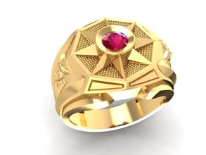 Corea diamante anillo Versace hombres 1082 joyería joya Moda accesorios oro hombre unisexo diseño Feng Shui Boda anillos 3d print model - Mito3D