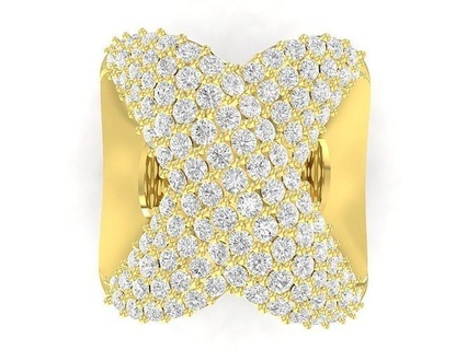 Corée diamant femmes bague 3500 bijoux mode accessoires or femme Nouveau conception anneaux 3d print model - Mito3D