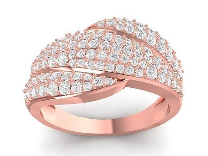 korea diamond women ring 3524 bosa jewelry fashion accessories gold woman new design rings 3d print model - Mito3D