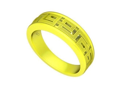 coreano Arte hombres anillo 4882 joyería joya Moda accesorios oro diamante hombre diseño anillos 3d print model - Mito3D