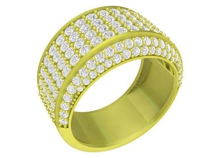 korean diamond men ring 4080 jewelry fashion accessories gold man new design rings 3d print model - Mito3D