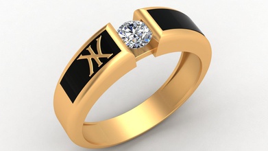 korloff smalto diamante anello in oro gioielli brillante lo brand moda di lusso donna ragazza umana fidanzamento matrimonio stampabile gioiello gemma replica anelli 3d print model - Mito3D