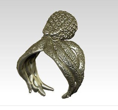 kraken poulpe bague bijoux l'amour tentacule calamar mer océan animal monstre mers mythologie ancien 3d goujat anneaux 3d print model - Mito3D