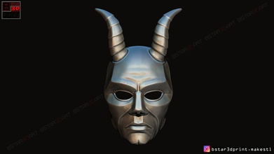 krampus devil mask - satan demon halloween horror dark knight terrible human darcula cosplay horn games toys 3d print model - Mito3D