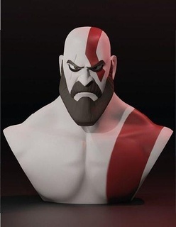 kratos dios of guerra ragnarok arte fan ps4 ps5 3dprinting 3dmodel juguetes juego juguete juegos 3d print model - Mito3D