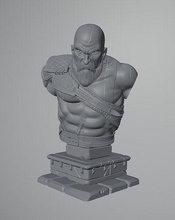 Kratos Büste gow mimir Krieg Statue Sony abspielen Spielzeug Skulptur Zeus Hades Spiele Spielzeuge 3d print model - Mito3D