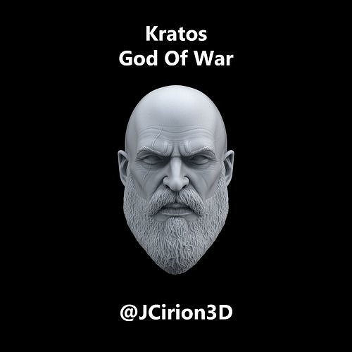 kratos head marvel legends legend custom figure godofwar print games toys mimir atreus loki thor 3D print model - Mito3D