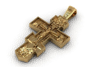 krest-cross cross jesus religious religion christ crucifix crucifixion christian bible holy christianity israel catholic architucture catholicism choir pendant gold jewelry pendants 3d print model - Mito3D