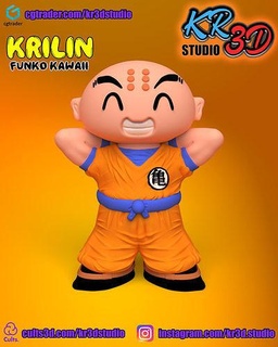 Krilin funko kawaii jouet d'art fanart dragonballz anime manga ps5 ps4 ps3 xboxseriesx Jeux jouets gamestoys 3d print model - Mito3D