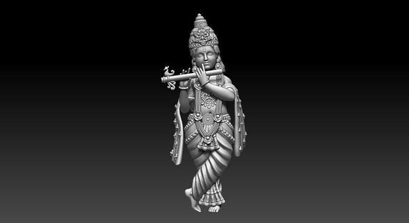 Krishna senhor 3dprint zbrush 3dprinting arte esculturas 3d print model - Mito3D