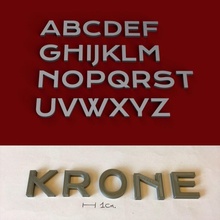 krone uppercase lowercase 3d letters stl file alphabet 3dletters 3dprint 3dmodel text font fonts type language decorations gadget lettering 3dlettering sign hobby homemade fusion360 write diy 3d print model - Mito3D