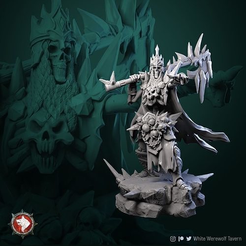 krovar undying 32mm 75mm pre-supported undead creature fantasy fictional evil creepy skeleton 3dprinting 3dprint dnd dndminiature tabletop boardgame toy presupported games toys board 3D print model - Mito3D