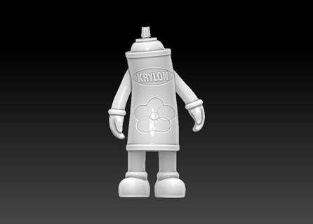 krylon spray personagem aerossol grafite arte esculturas 3d print model - Mito3D