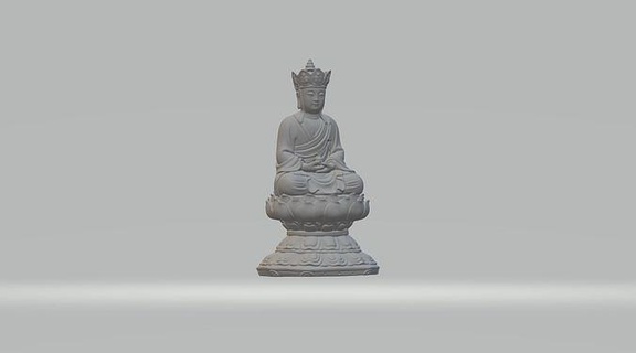 ksitigarbha bodhisattva buddha statue head sculpture historic japan structure religion temple chinese asian award scanned 3d models various art sculptures 3d print model - Mito3D