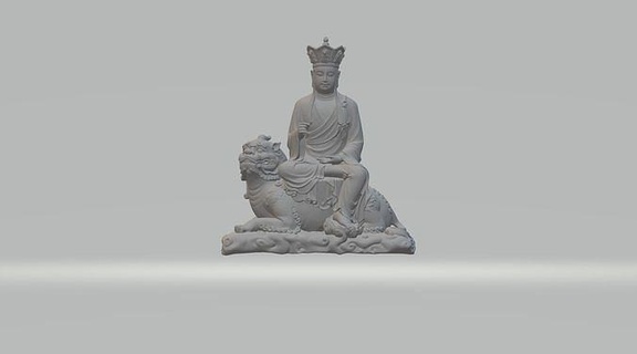 ksitigarbha bodhisattva buddha statue head bodhisattva sculpture statue historic japan structure religion temple chinese asian buddha award scanned 3d models various art sculptures ksitigarbha  3d print model - Mito3D