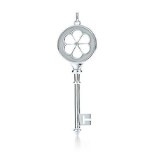 kt 013 Schlüssel Anhänger Halskette Juwel Diamant golden Schmuck Tiffany Sicherheit Ring Sterling Silber druckbar 3d print model - Mito3D