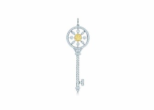 kt 016 Schlüssel Anhänger Halskette Juwel Diamant Ohrring Tiffany Chopard Mode berühmt verrückt Symbol Silber retro Schmuck 3d print model - Mito3D
