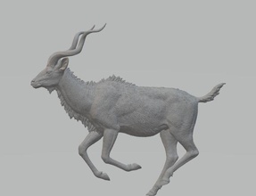 kudu antelope 3d model printing prototyping games toys 3d print model - Mito3D