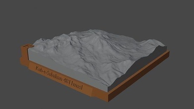 kuh-e-sabalaan mountain landscape volcano terrain environment nature photogrammetry elevation dem science 3d print model - Mito3D