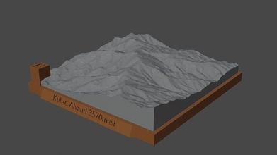 kuh alvand Berg Landschaft Vulkan Terrain Umgebung Natur Photogrammetrie Elevation Wissenschaft 3d print model - Mito3D