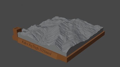 kuh aq Berg Landschaft Vulkan Terrain Umgebung Natur Photogrammetrie Elevation Wissenschaft 3d print model - Mito3D