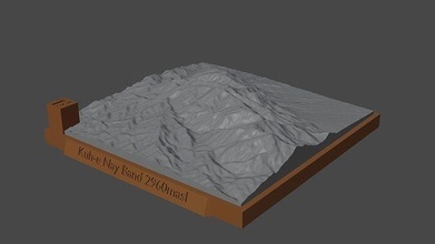 kuh Band Berg Landschaft Vulkan Terrain Umgebung Natur Photogrammetrie Elevation Wissenschaft 3d print model - Mito3D