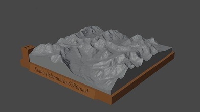 kuh-e belandtarin mountain landscape volcano terrain environment nature photogrammetry elevation dem science 3d print model - Mito3D
