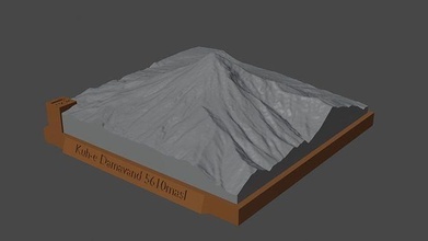 kuh-e damavand mountain landscape volcano terrain environment nature photogrammetry elevation dem science 3d print model - Mito3D